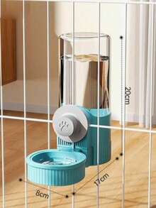 Bebedouro Suspenso para Animais de Estimação e Acessórios de Bebida, Alimentador Automático Suspenso para Gaiola, Fonte de Água para Gatos e Comedouro para Coelhos, Garrafa de Água Suspensa Automática e Bebedouro para Cães, Suprimentos de Bebida para Gatos e Cães - Multicolorido - Visão 11