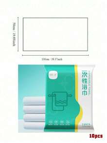 10条便携式一次性浴巾，加厚加大，独立包装，柔软亲肤，吸水性强，适合商务旅行、家庭出差、旅游、健身、办公、度假、露营等场合。 - 彩色 - 查看 6