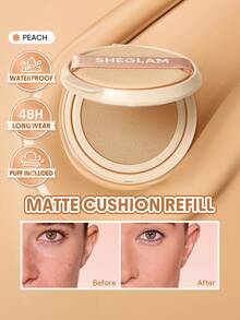 SHEGLAM Lock & Go Base de Maquillaje Cushion de Larga Duración (Recarga)-Peach - Melocotón - Ver 1