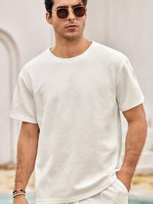 Mercer Haus Men's Resort Set, For Summer Vacation Beach Wear - Apricot - View 6