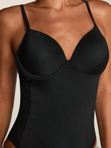 SHEIN BAE Tuta estiva da donna in nero con inserti in rete senza maniche - nero - Visualizzare 6