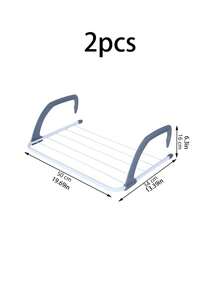 2/3 pezzi Stendibiancheria quadrato pieghevole – Metallo + Plastica, resistente alla ruggine, salvaspazio, regolabile e senza foratura, compatto e portatile, per uso interno e balcone, per casa, appartamento, studenti, tutte le stagioni, elegante e stabile - Multicolore - Visualizzare 10