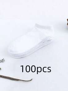 100 chiếc/30 chiếc tất dệt kim lót mềm mại, thoải mái, thấm hút mồ hôi, kháng khuẩn dành cho cả nam và nữ - Quà tặng Ngày của Mẹ, phù hợp cho cả nam và nữ, thấm hút mồ hôi, khử mùi, co giãn và mềm mại, màu trơn thời trang, phù hợp cho mùa xuân, hè, thu và đông, mặc thường ngày, đi làm và tập yoga. - Nhiều màu - Xem 15