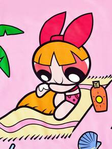 THE POWERPUFF GIRLS X SHEIN Khăn tắm - Hồng - Xem 8