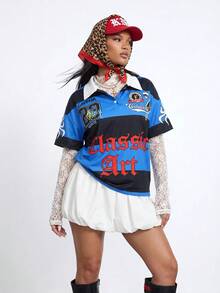 Gowayae Gowayae 女士新款甜美清爽休闲度假简约浪漫衬衫领短袖T恤 - 彩色 - 查看 4