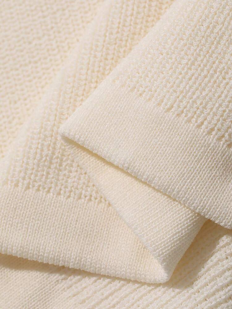 Dazy Plus Plus Size Sleeveless Wrap Midi Sweater Dress With Faux Button Decor, Crew Neck, Beige, Spring/Summer