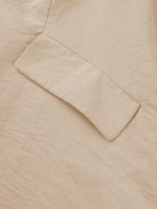Franclia Blazer Kantor Wanita Ukuran Besar, Minimalis, dan Pas Badan, Cocok untuk Musim Semi/Panas - Khaki - View 3