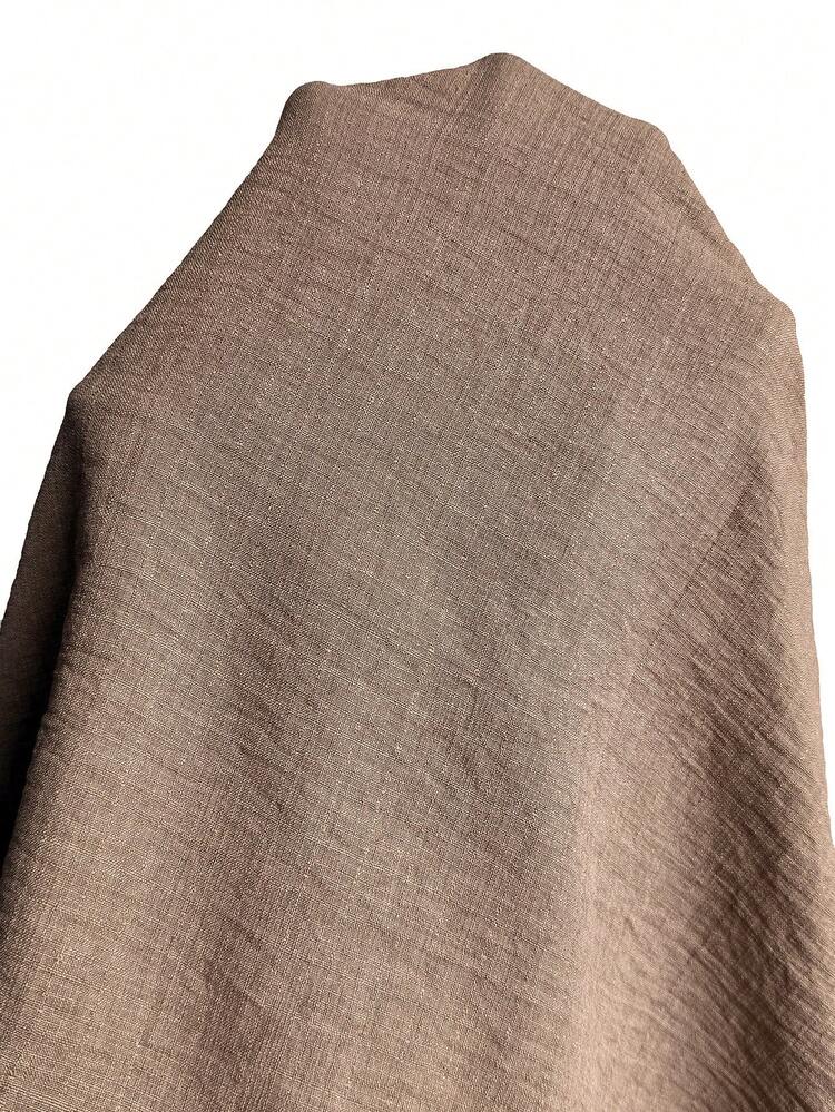 Plus Size Casual Front Button Pocket Long Sleeve Dress