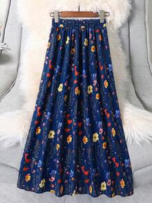 SHEIN LUNE 大码彩色碎花休闲裙 - 彩色 - 查看 2