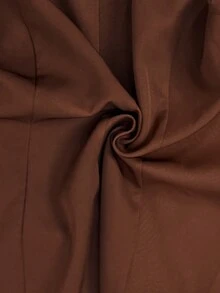 Firerie Women's Elegant Formal Brown 2-Piece Suit Set,Asymmetric Lapel Button Waist Sleeveless Blazer Vest And High Waist Pants Commuting Street Fall/Winter - Coffee Brown - View 9
