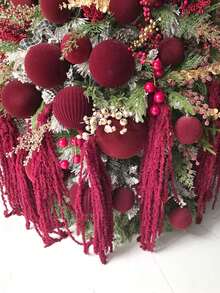 2/4 Pieces Of Artificial Wisteria Flower Hanging Flower, Lover's Tears Hanging Flower, Wine Red Wedding Flower, Waterfall Style Wedding Bouquet, Suitable For Wedding Background Decoration, Mother's Day - Green - View 3