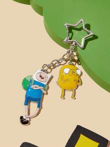 ADVENTURE TIME X SHEIN Mặt dây chuyền hình hoạt hình dễ thương bằng hợp kim kẽm, thích hợp làm quà tặng, ví, cặp sách, ba lô, phụ kiện xe hơi. - Nhiều màu - Xem 6