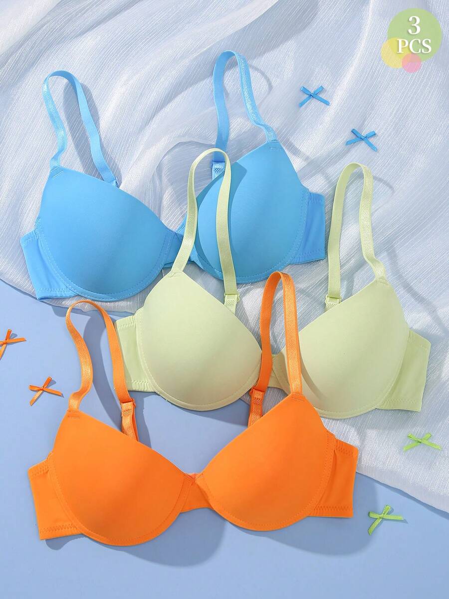 DesireSculpt 3pcs/Set Women's Underwire Bras - Multicolor - View 1