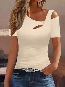 EMERY ROSE Camiseta de mujer de algodón estilo Y2K, nueva llegada de primavera/verano - Albaricoque - Ver 4