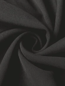 SHEIN Tall CURVE 加大码 TALL 系列女士简约褶裥直筒裤，适合通勤 - 灰色 - 查看 3