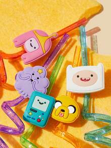 ADVENTURE TIME X SHEIN 1/5. Vỏ bọc ống hút họa tiết hoạt hình dễ thương kèm ống hút, hộp quà tặng. - Nhiều màu - Xem 4