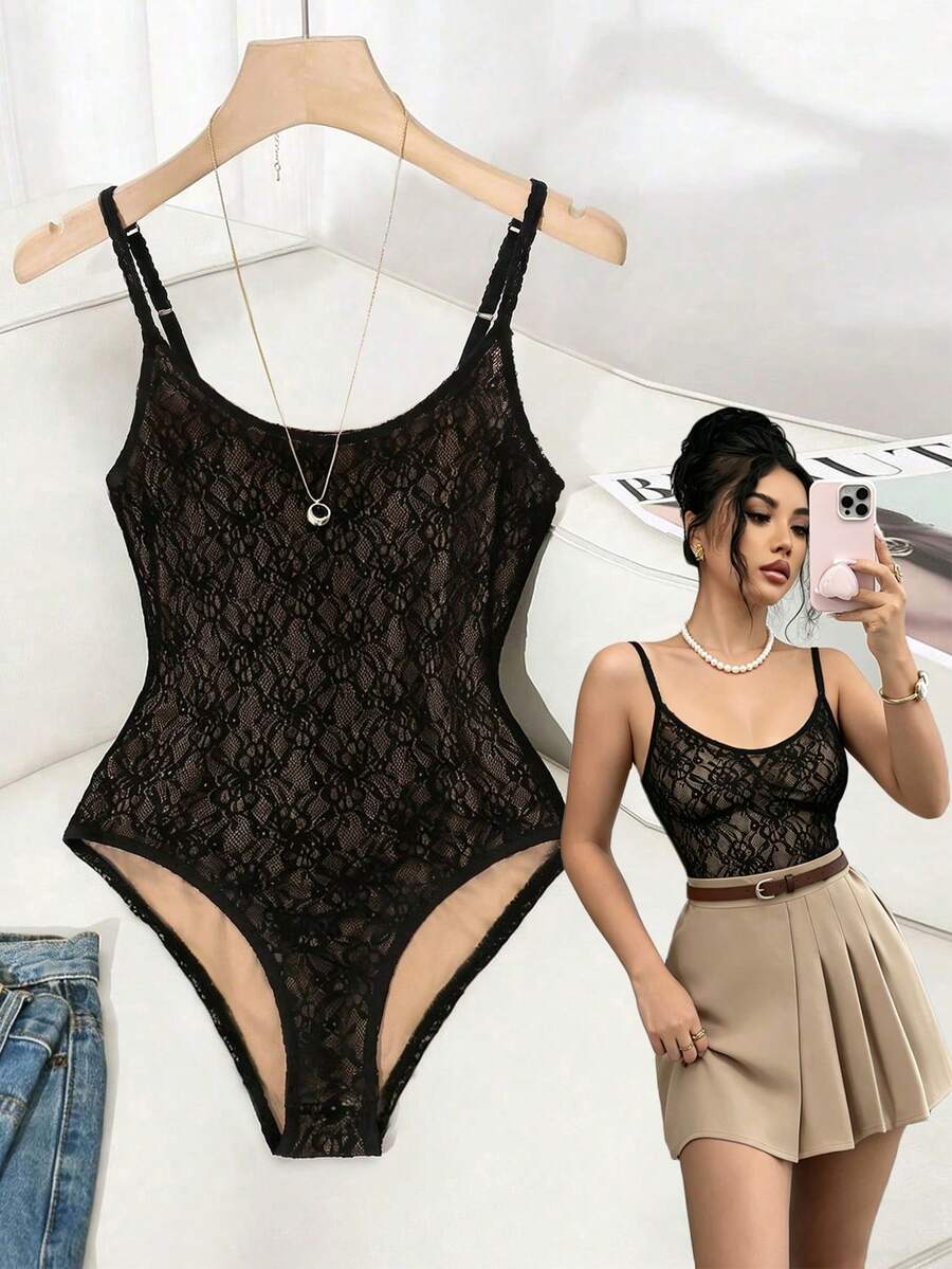 Franclia Bộ đồ liền thân cao cấp cổ tròn ôm sát kiểu Pháp, hàng mới về mùa Xuân/Hè, áo hai dây nữ mùa Xuân/Hè, áo mặc đi nghỉ mát nữ, áo không tay, trang phục mùa xuân, trang phục mùa hè, đi nghỉ mát, đi chơi, phong cách Y2K, mùa xuân, mùa hè, trở lại trường học, thường ngày, đi biển, công sở, đa năng, bộ đồ liền thân ren đen nữ, áo hai dây đen, gợi cảm - màu đen - Xem 1
