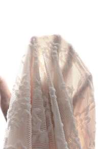 SHEIN Teen Girl Solid Color Knit Lace Ruffle Tie Ruched Elegant Fashion Party Strapless Dress KIDS - Apricot - View 5