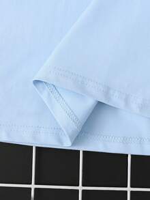 NEOREFINED 5pcs/Set Men's Casual Solid Color Short Sleeve T-Shirts, Holiday - Royal Blue - View 4