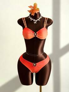 Zestiva Bộ bikini 3 mảnh ombre ánh kim mới năm 2026, đồ bơi gợi cảm cho kỳ nghỉ biển. - Nhiều màu - Xem 4