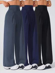 SHEIN Velisys Quần Thể thao Nữ - màu đen - Xem 3
