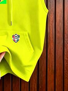 NEOREFINED Áo khoác vest nam có mũ màu neon, kiểu dáng thường ngày. - Màu vàng - Xem 4