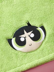 THE POWERPUFF GIRLS X SHEIN 1 chiếc mũ trùm tóc khô thêu hình hoạt hình dễ thương, siêu thấm hút, phù hợp với nhiều loại tóc và độ dày khác nhau, thấm hút nước tốt và nhanh khô. - màu xanh lá - Xem 7