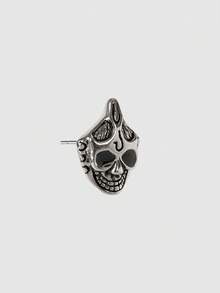 MortiRose 5PCS Gothic Style Earrings Punk Disc Studs Cartilage Earrings Dangle Stud  Skull  Helix Ear Tragus Piercing Body Jewelry,Goth/Gothic/Punk/Grunge/Dark Gothic,Streetwear,Summer/Festival/Prom/Party,Vintage - Steel color - View 8