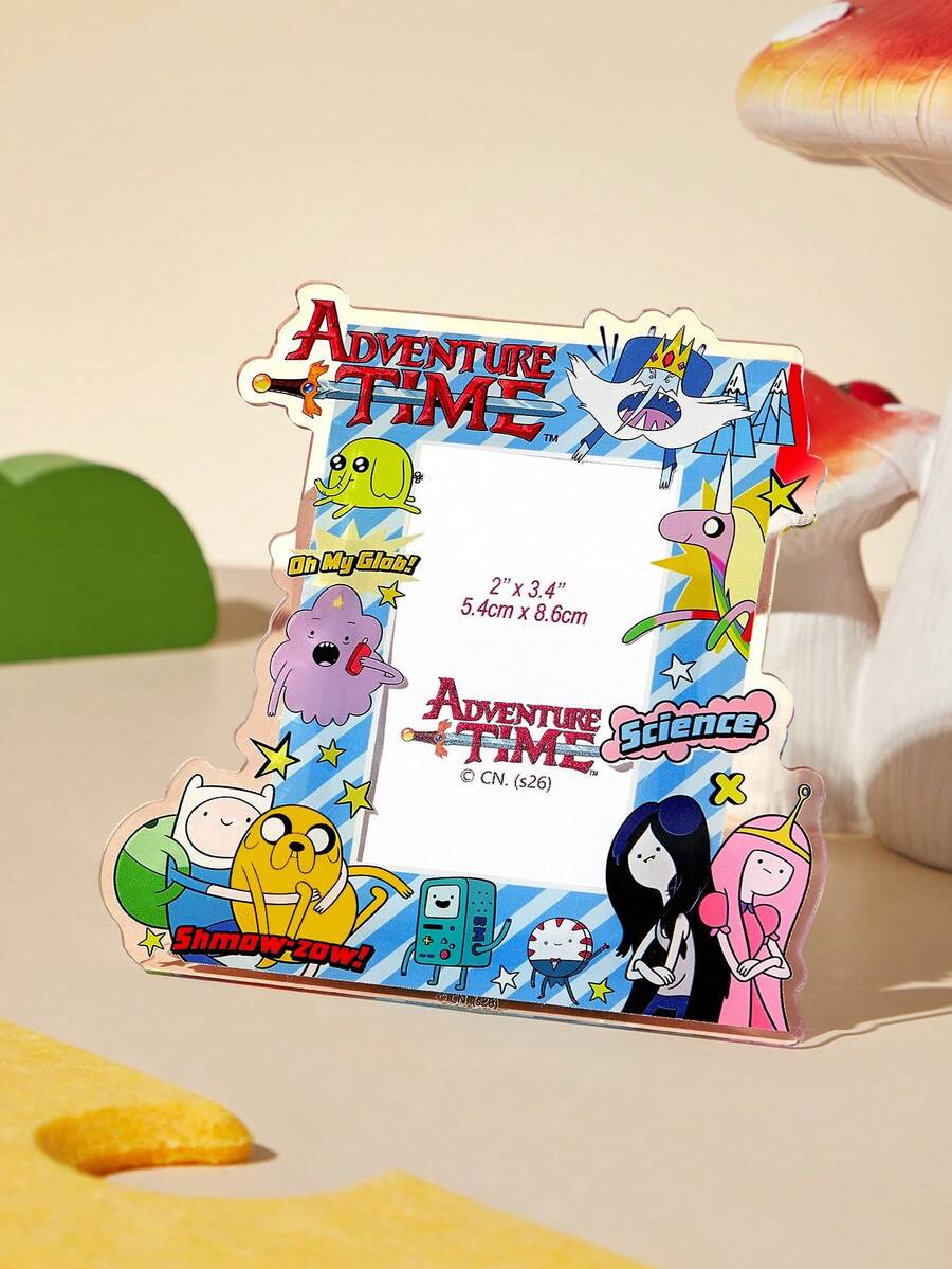 ADVENTURE TIME X SHEIN Khung ảnh hoạt hình, miếng dán tủ lạnh, khung ảnh acrylic, phù hợp để trưng bày ảnh, có miếng dán tủ lạnh, quà tặng, ý tưởng quà tặng - Nhiều màu - Xem 1