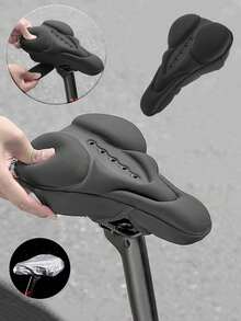 Capa de Selim de Bicicleta, Silicone de Alta Elasticidade. Capa de Selim Respirável e Absorvente de Choque para Bicicleta de Montanha/Estrada, Equipamento de Ciclismo, Capa de Selim de Bicicleta de Alta Elasticidade, Capa de Assento Macia de Espuma Grossa, À Prova d'Água, Projetada Especialmente para o Escroto, Almofada de Assento Escrotal, Prevenção da Fadiga Escrotal para Ciclismo de Longa Duração, Capa de Selim Respirável e Absorvente de Choque para Bicicleta de Montanha/Estrada, Equipamento de Ciclismo - Multicolorido - Visão 2