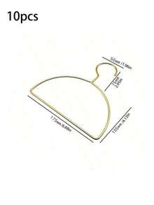 5 piezas/10 piezas Perchas de metal dorado para cinturones, diademas, corbatas, bufandas, chales - Dorado - Ver 10