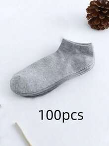 100 chiếc/30 chiếc tất dệt kim lót mềm mại, thoải mái, thấm hút mồ hôi, kháng khuẩn dành cho cả nam và nữ - Quà tặng Ngày của Mẹ, phù hợp cho cả nam và nữ, thấm hút mồ hôi, khử mùi, co giãn và mềm mại, màu trơn thời trang, phù hợp cho mùa xuân, hè, thu và đông, mặc thường ngày, đi làm và tập yoga. - Nhiều màu - Xem 14