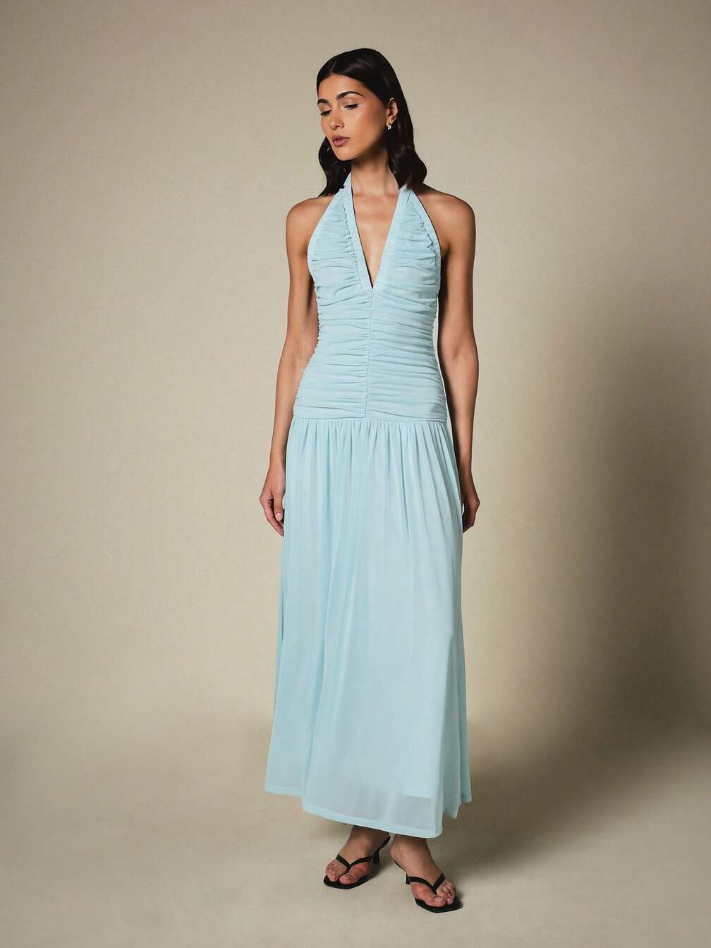 flowy halter neck dress HAJWOH Womens Summer Criss Cross Sleeveless Backless Boho Swing Long Dress Womens Lascana Flowy Halter Neck Dress Solenne  Women's Flowy Halter