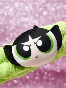 THE POWERPUFF GIRLS X SHEIN 1pc Soft Absorbent Headband, 2pcs Wristband, Comfortable & Convenient For Face Washing And Bathing - Green - View 5