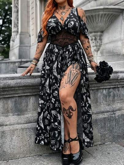 black lace over tan dress Beige And Black Lace Maxi Dress