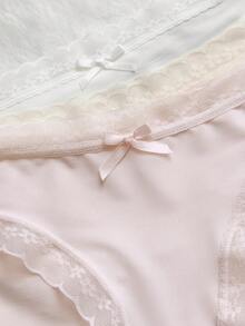 DAZY 4pcs Lace Patchwork Seamless Women's Underwear For Summer - Multicolor - View 5