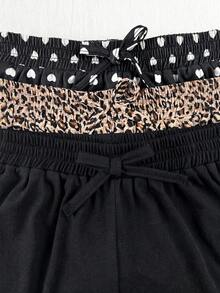 SHEIN 6pcs/Set Young Girl Knitted Printed Round Neck Loose T-Shirt And Fitted Shorts,Buy 2 Get 4 Free - Multicolor - View 3