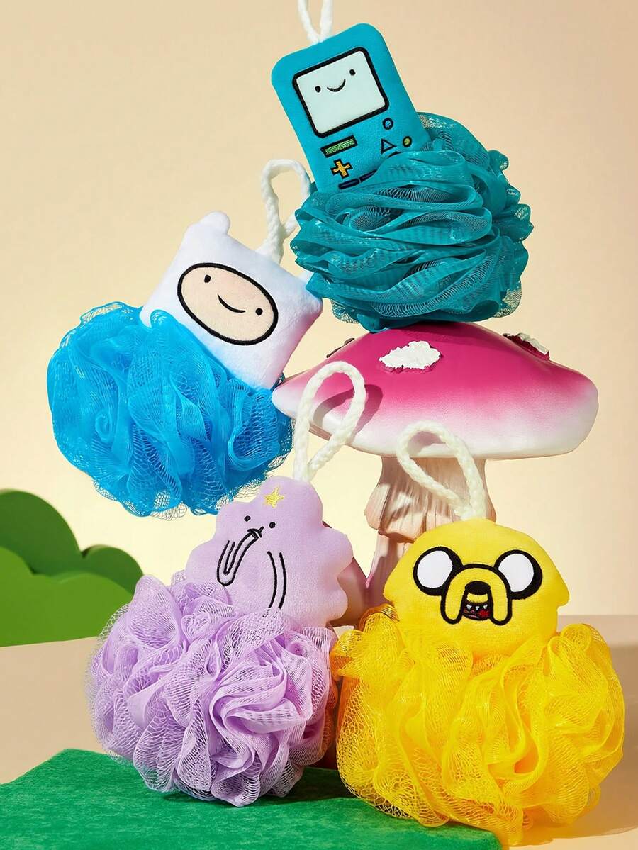 ADVENTURE TIME X SHEIN 1 cái/3 cái Bom tắm 3D dễ thương, Bọt biển lưới siêu mềm tạo bọt, Hoa/Hoa mao lương/Bong bóng, Y2K - Nhiều màu - Xem 1