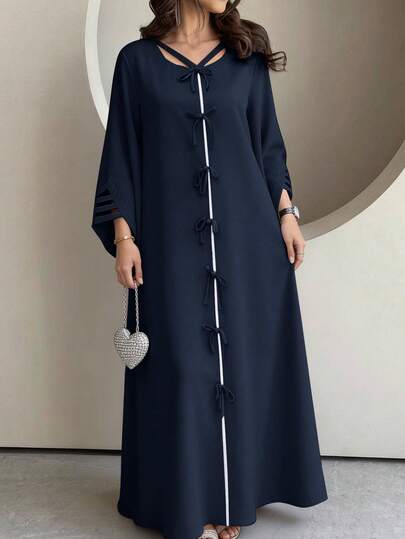 Yasmyna 女士土耳其长款连衣裙，传统阿拉伯长袍