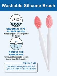 PETSIN Cat Chin Acne Care Kit - Gently Removes Cat Chin Blackheads, Equipped With Cleansing Brush, Cruelty-Free, Nurtures Cat's Chin Softness And Freshness, 1.01 Fl. Oz - Baby Blue - View 6