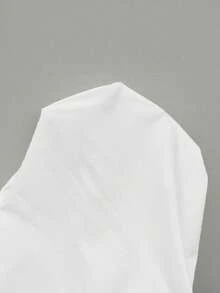 Muchica White Casual Loose Fit Short Sleeve T-Shirt For Plus Size Women - White - View 6
