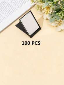 Folding Small Mirror, Portable Bag Makeup Mirror, Pocket Mirror, Travel Essential, Dressing Mirror - Black - View 12
