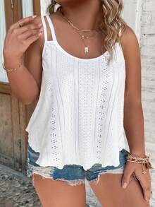 EMERY ROSE Camiseta y top sin mangas con estampado floral de textura jacquard para mujer talla grande, nueva colección primavera/verano - Multicolor - Ver 6