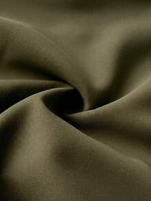 Maweii 大码女式夏季休闲度假日常通勤纯色系带裹身七分裤 - 軍綠色 - 查看 7