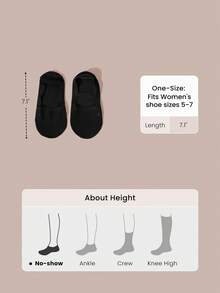 GLOWMODE 3 Pair Breathable Mesh Breezy Step No-Show Low-Cut Socks With Non-Slip Grips Summer Vacation Holiday Daily Casual Wear - Black - View 6