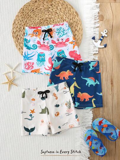 Cozy Pixies 3PCS Young Boys Swimwear