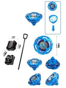 Metal Battle Spinner Gyro Set With Launcher, Rotating Metal Fighting Top Set, Classic Spinning Tops Battle Kit, Portable Outdoor Indoor Interactive Battle Gyro With Launcher - Gold - View 14