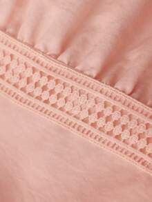 SHEIN Conjunto de 2 piezas de top hombros descubiertos y falda de unicolor simple para maternidad - Rosa - Ver 9