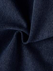 SHEIN 少女樱桃刺绣蓝色牛仔领连衣裙 - 深色水洗藍 - 查看 9