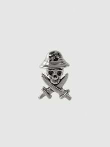 MortiRose 5PCS Gothic Style Earrings Punk Disc Studs Cartilage Earrings Dangle Stud  Skull  Helix Ear Tragus Piercing Body Jewelry,Goth/Gothic/Punk/Grunge/Dark Gothic,Streetwear,Summer/Festival/Prom/Party,Vintage - Steel color - View 3